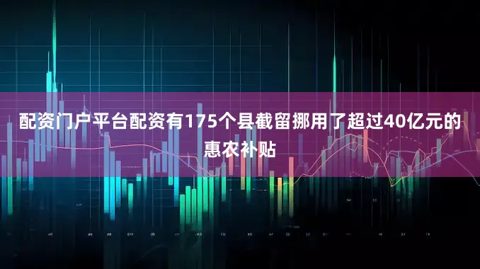 配资门户平台配资有175个县截留挪用了超过40亿元的惠农补贴